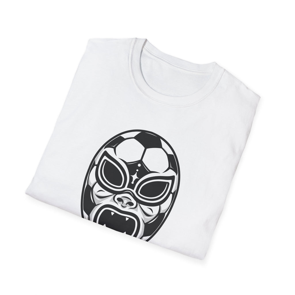 Lucha Football Mask T-Shirt — Retro Mexican Wrestling Football Graphic Tee