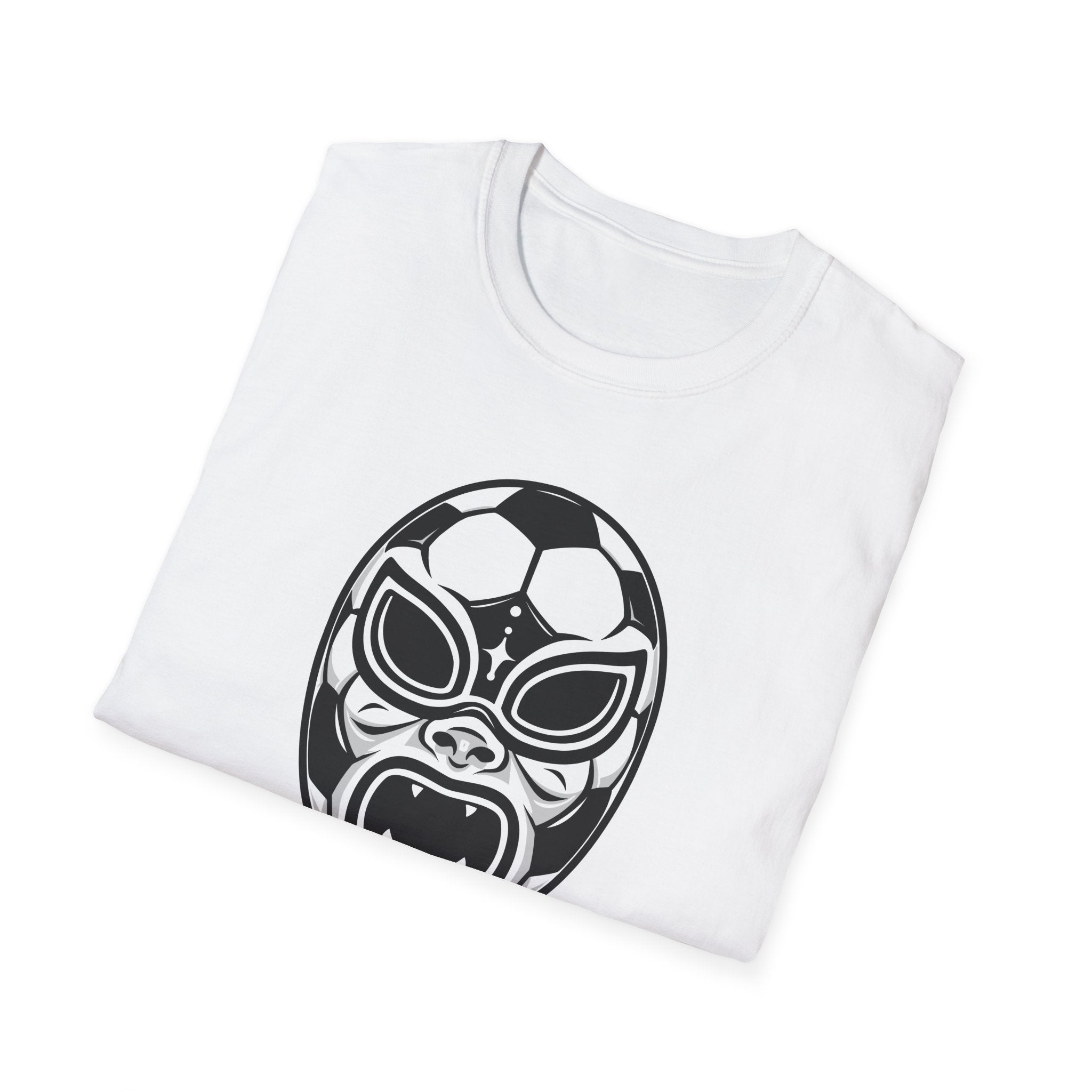 Lucha Football Mask T-Shirt — Retro Mexican Wrestling Football Graphic Tee