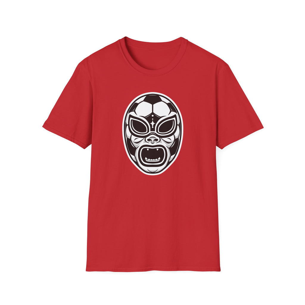 Lucha Football Mask T-Shirt — Retro Mexican Wrestling Football Graphic Tee