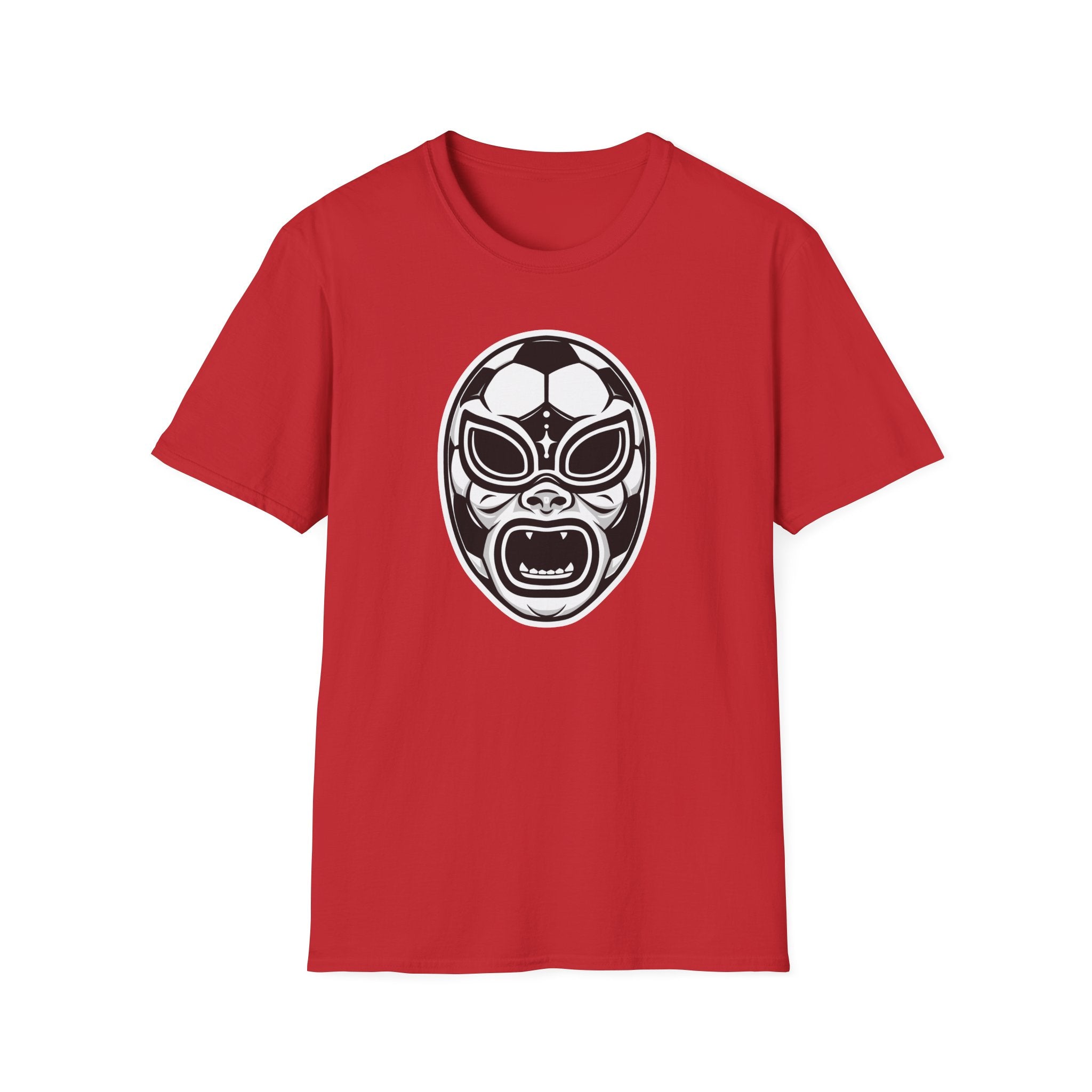 Lucha Football Mask T-Shirt — Retro Mexican Wrestling Football Graphic Tee